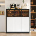 Buffet gris clair chaleureux 100 x 40 x 105 cm