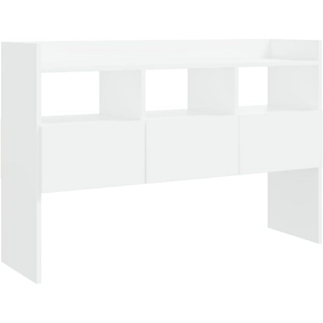 Rangez malin, bahut gris clair en bois 3 tiroirs