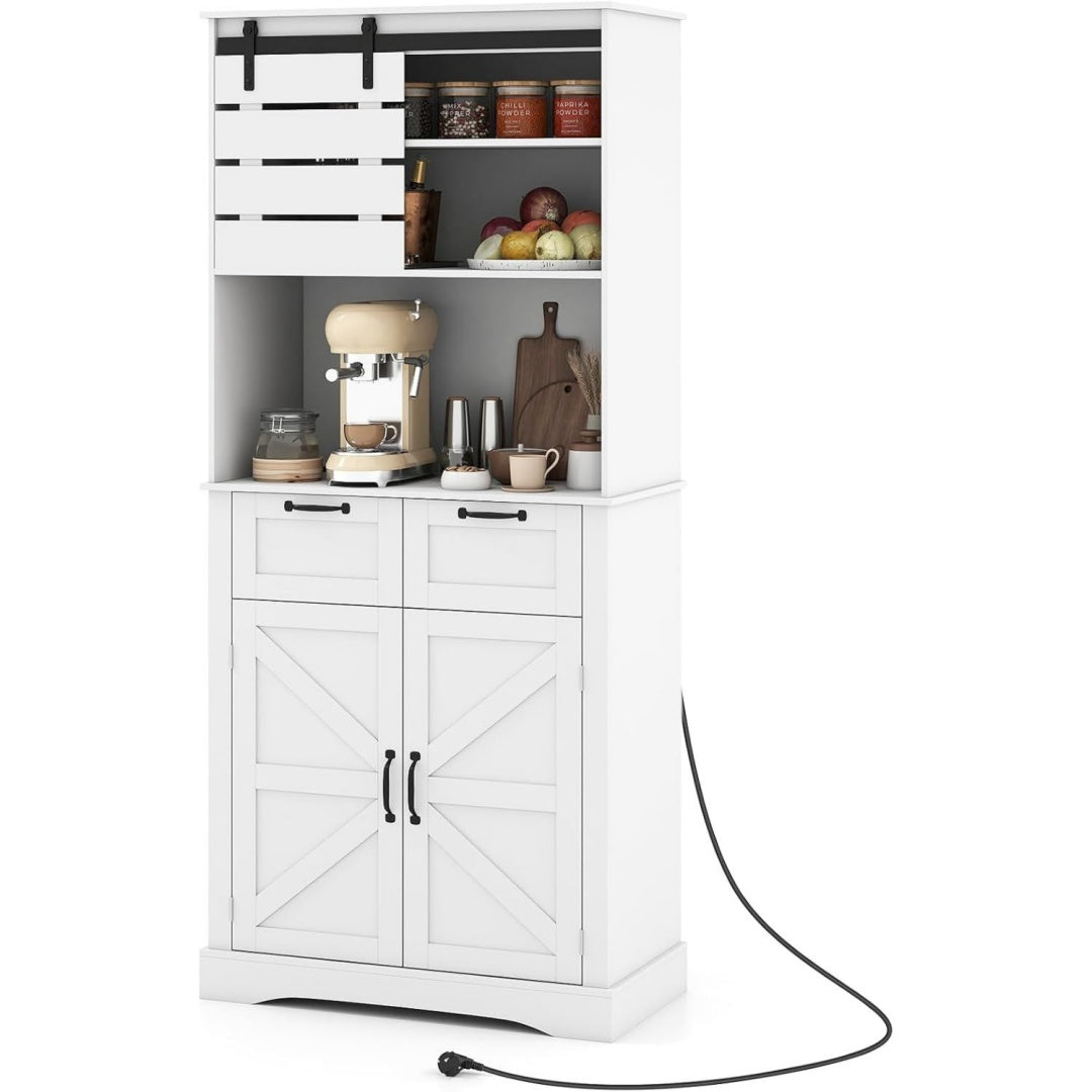 Design, vaisselier gris clair en bois
