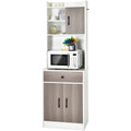 Armoire style industriel gris 1 etagere, MDF durable