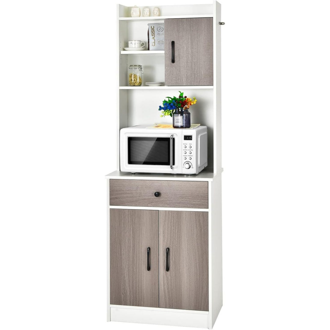 Armoire style industriel gris 1 etagere, MDF durable