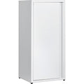 Placard gris clair acier 88 cm, rangement esprit fermier