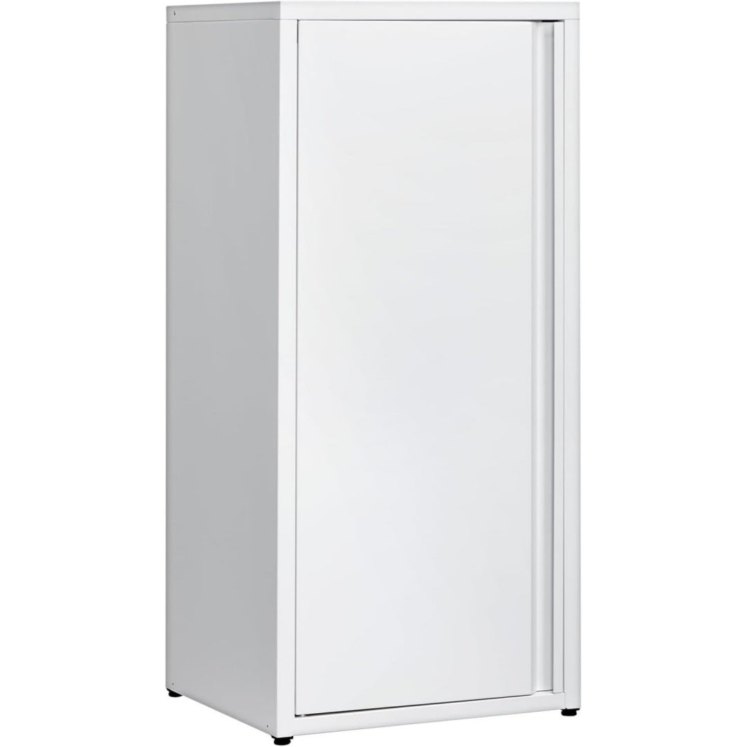 Placard gris clair acier 88 cm, rangement esprit fermier