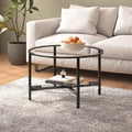 Table basse marron tendance verre