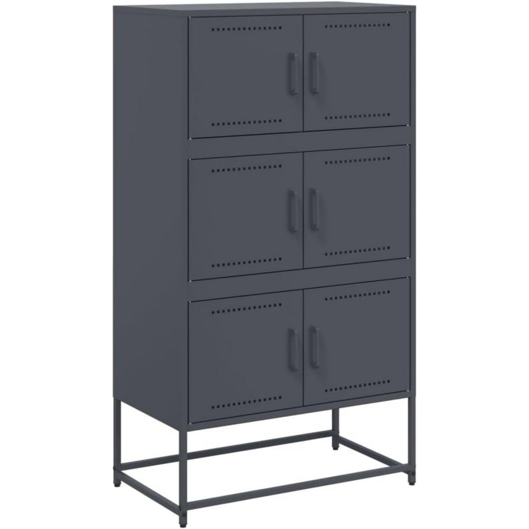 Buffet style industriel gris fonce