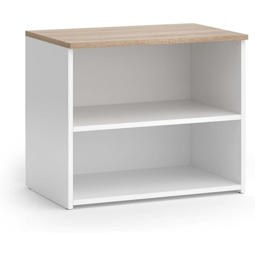 Gris clair meuble TV effet chene Sonoma design moderne