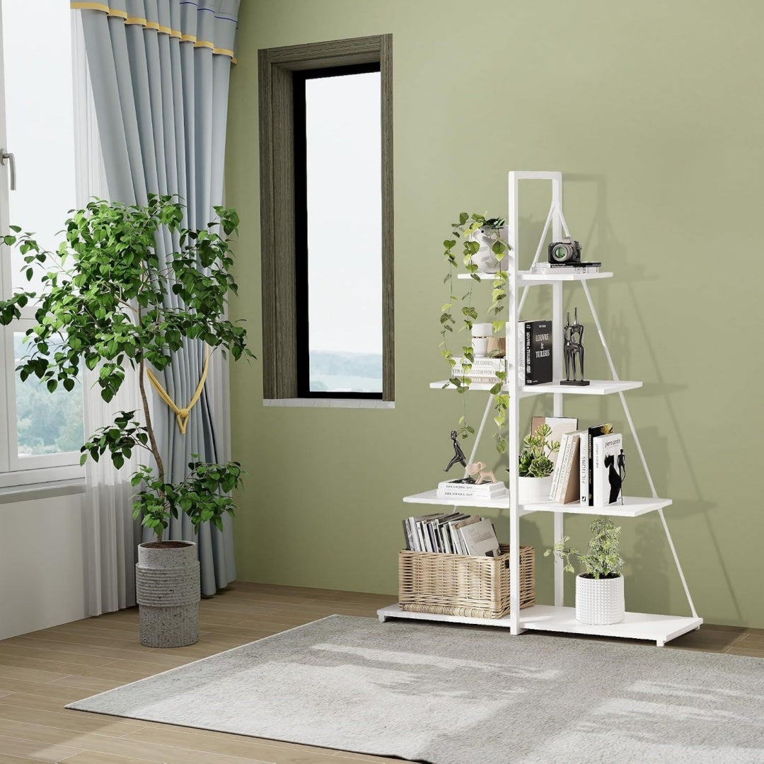 Robuste, etagere bibliotheque creme en bois