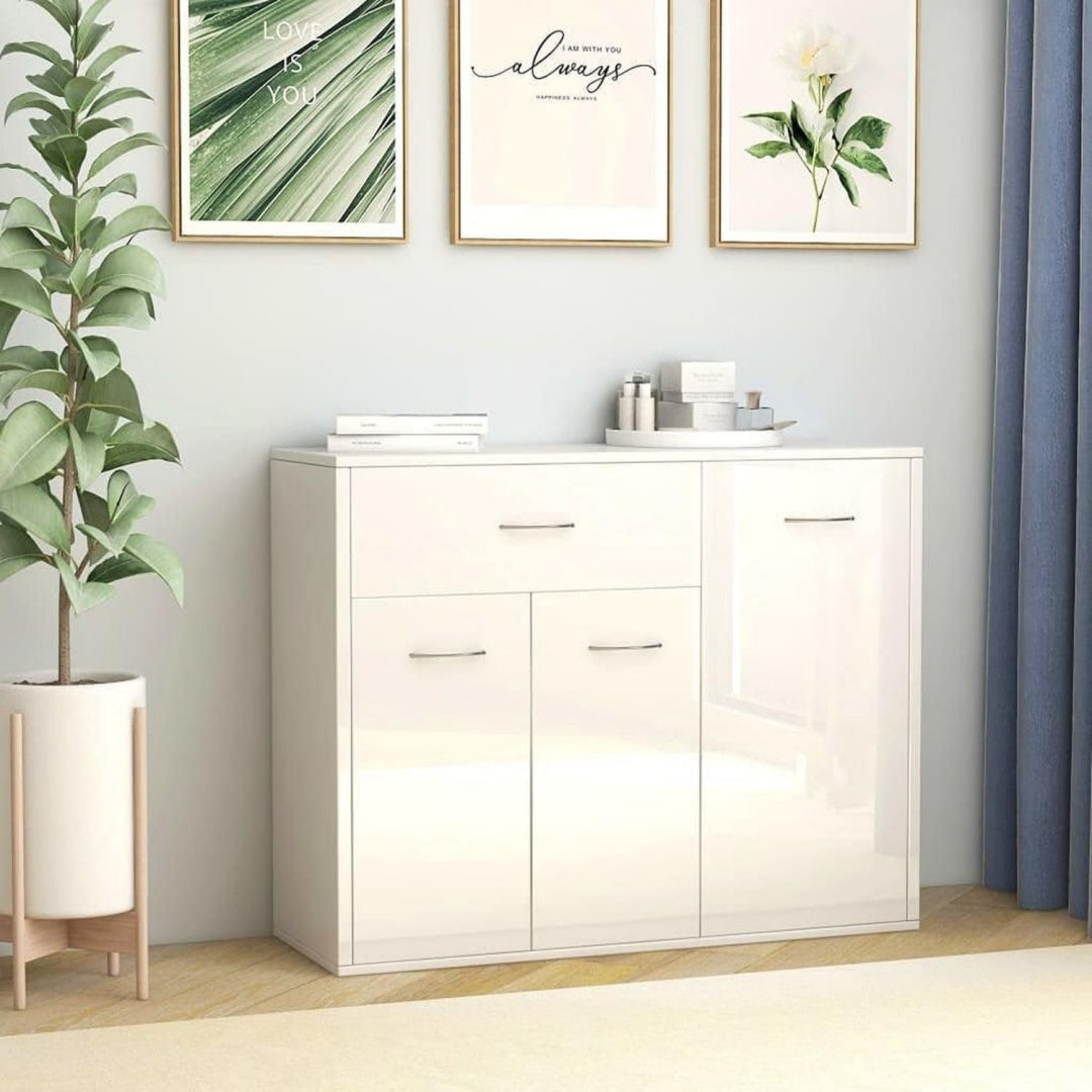 Buffet avec 3 portes gris clair