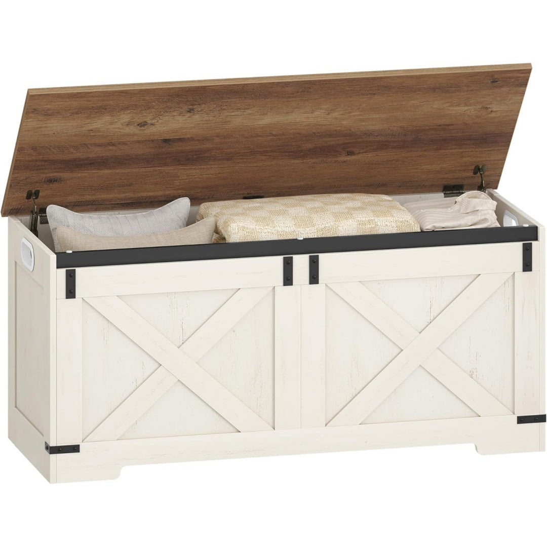 Intemporel banc de rangement creme 40 x 109 x 48.5 cm