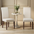 Chaise de salle a manger lignes epurees en bois marron