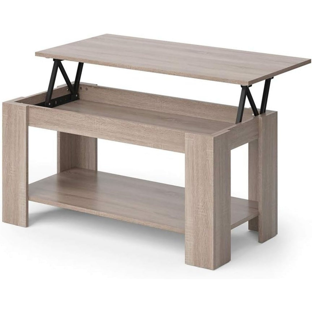 Table basse marron 50 x 100 x 50 cm hauteur reglable