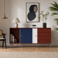 Sideboard marron, 40 x 160 x 80 cm 4 tiroirs