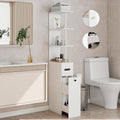 Meuble colonne en MDF, couleur gris clair