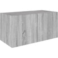 Armoire suspendue gris, mural, pour cuisine, rangement malin
