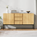 Pratique buffet gris clair en acier design moderne