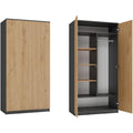 Commode decor chene marron 2 portes