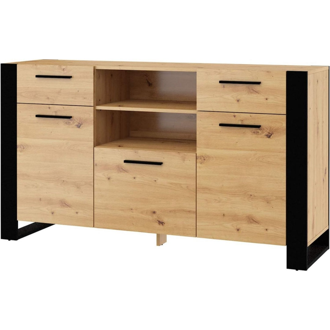 Commode marron avec 2 tiroirs