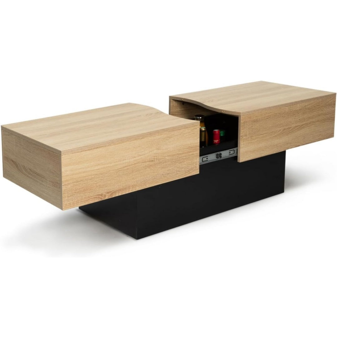 Table de salon marron, bois, 120 x 50 x 43
