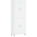 Buffet en hevea finition gris clair