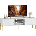 Gris clair banc TV esprit rustique, 140 x 38 x 45, 9 cm