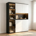 Vitrine spacieuse en MDF et verre