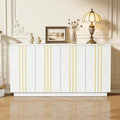 elegante vaisselier beige en panneau de particules style moderne 4 portes