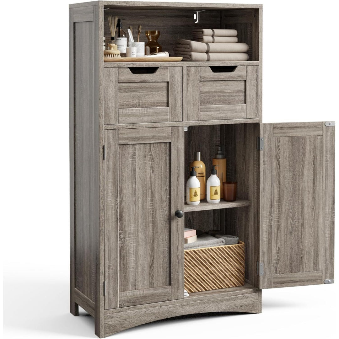 Bahut marron, esprit rustique 60 x 30 x 108 cm
