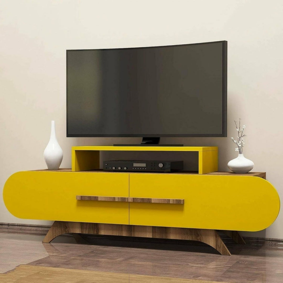 Nouveau meuble TV en noyer et panneau de particules